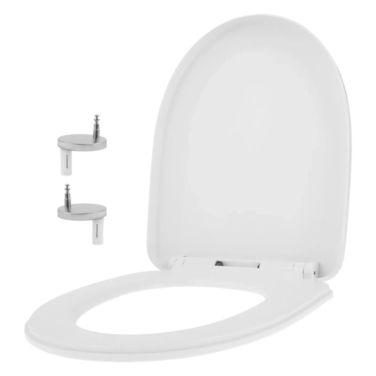 Simples Market UV-shaped toilet seat, white, universal fit, slow-close lid with mounting hardware
