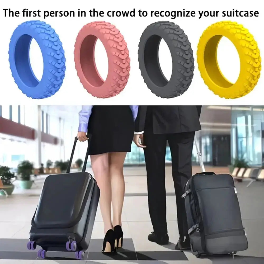 Silicone Wheel Protectors For Luggage Caster Wheels 8 Pieces Thickened Texture Noise Reduction