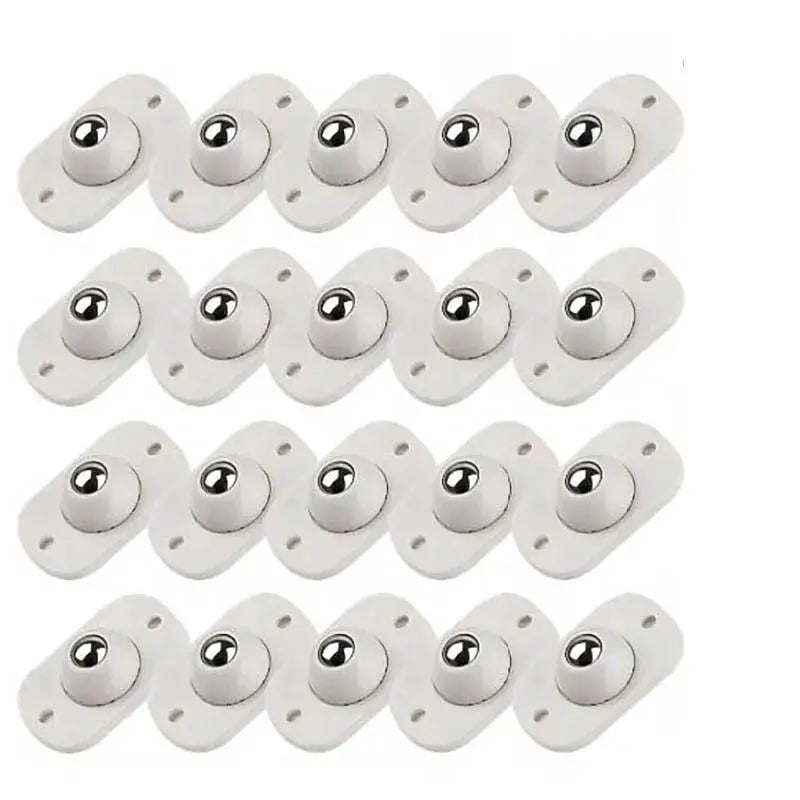 Self Adhesive Caster Wheels Mini Swivel 360 Degree Rotation Universal Fit for Furniture Storage Boxes ABS Construction