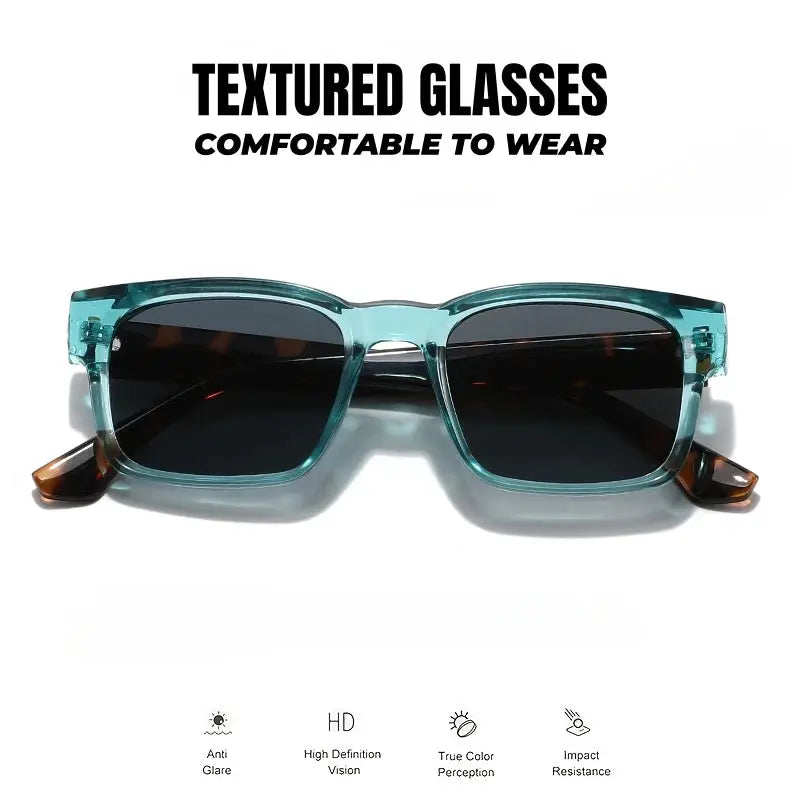 Retro Punk Fashion Sunglasses Square Protective Frame UV400 Unisex For Outdoor Adventures And Casual Style