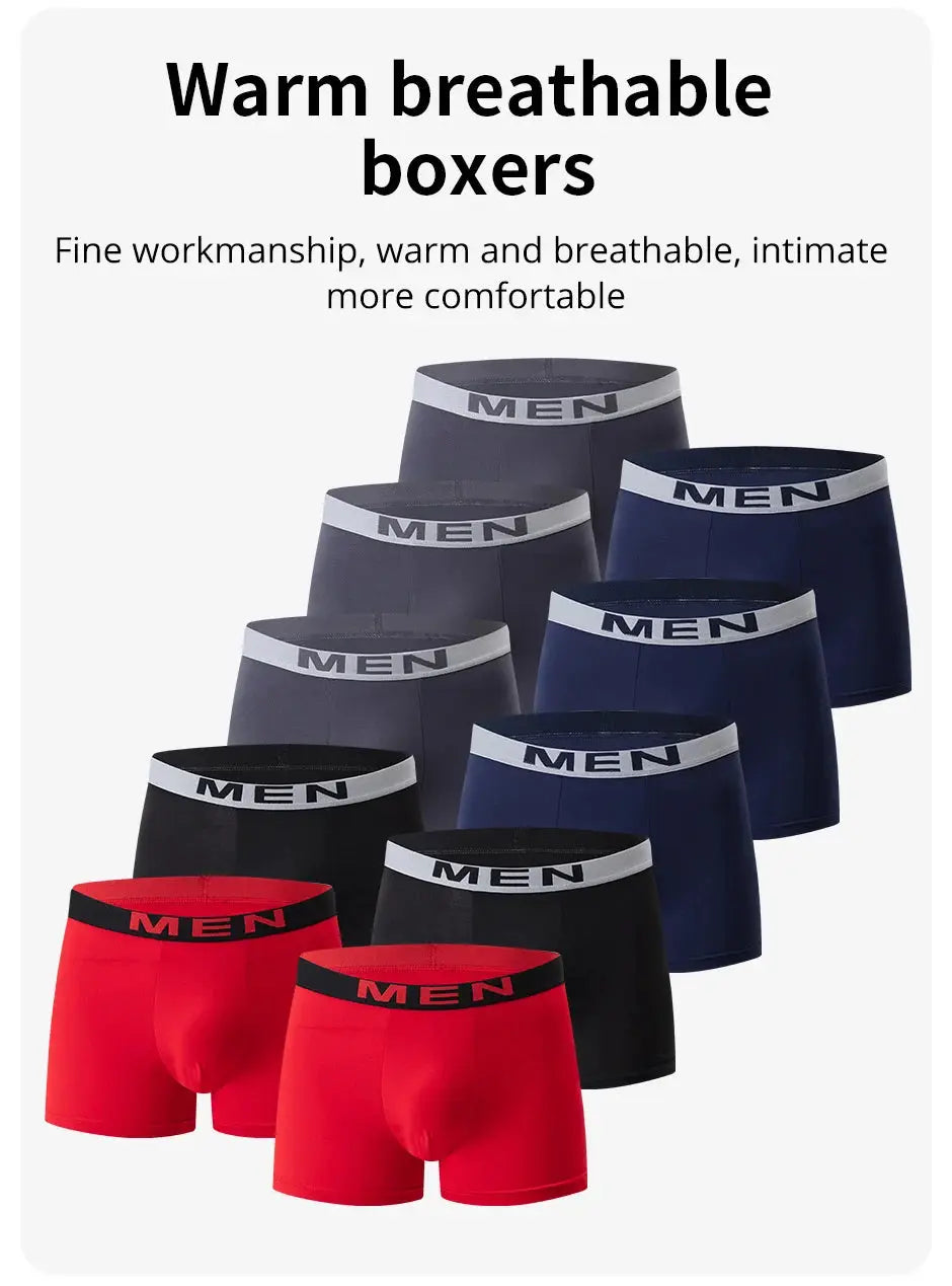 Men's boxer shorts in assorted colors; elastic MEN waistband, 4/5/10 pack by Simples Market