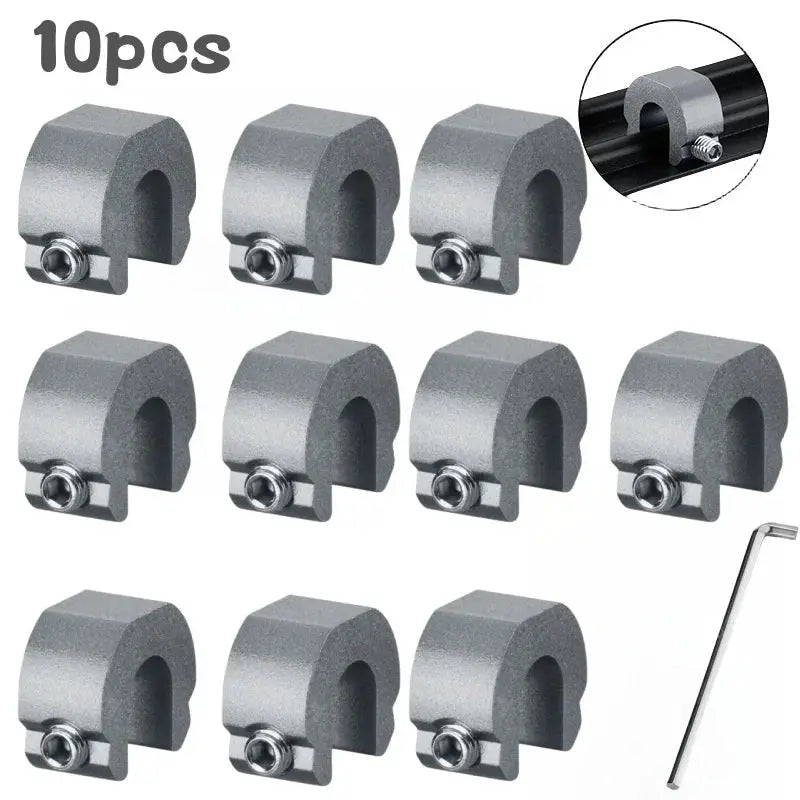Simples Market 10pcs grey aluminum alloy window lock stoppers for sliding sash doors