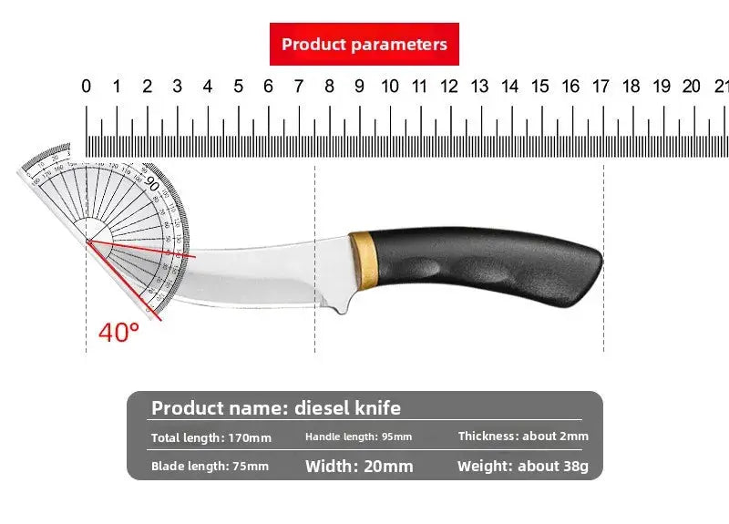 TrailForge All Purpose Kitchen And Outdoor Knife Durable Stainless Steel For Boning Filleting And Camping