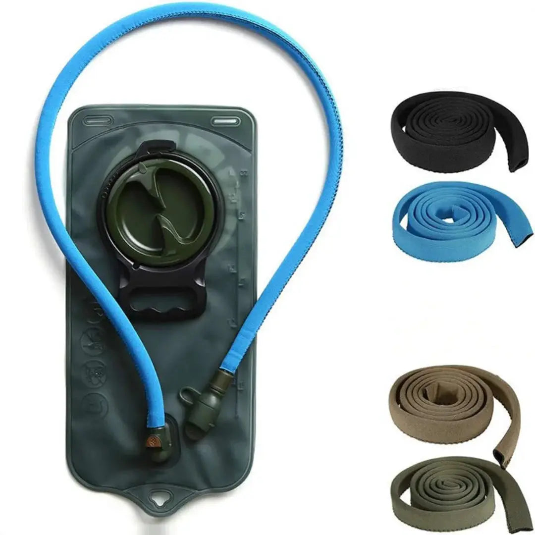 Simples Market hydration tube sleeve; blue insulated hose cover for water bladder with 4 color sleeves