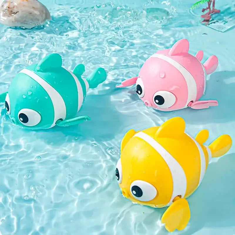 Baby Bath Toys Cute Floating Wind Up Fish Cartoon Animals Water Game Classic Clockwork Toys For Toddlers