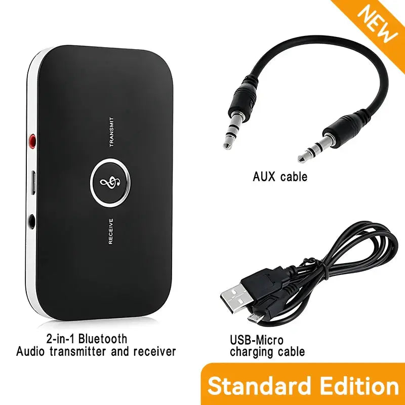 B6 Bluetooth Five Point Three 2 In 1 Transmitter And Receiver Dual Mode Wireless Adapter 3 5mm RCA USB Car TV Headphones