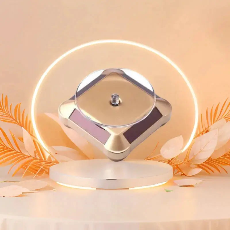 Solar Showcase 360 Degree Automatic Rotating Jewelry Display Stand For Necklace Bracelet Watch And Phone
