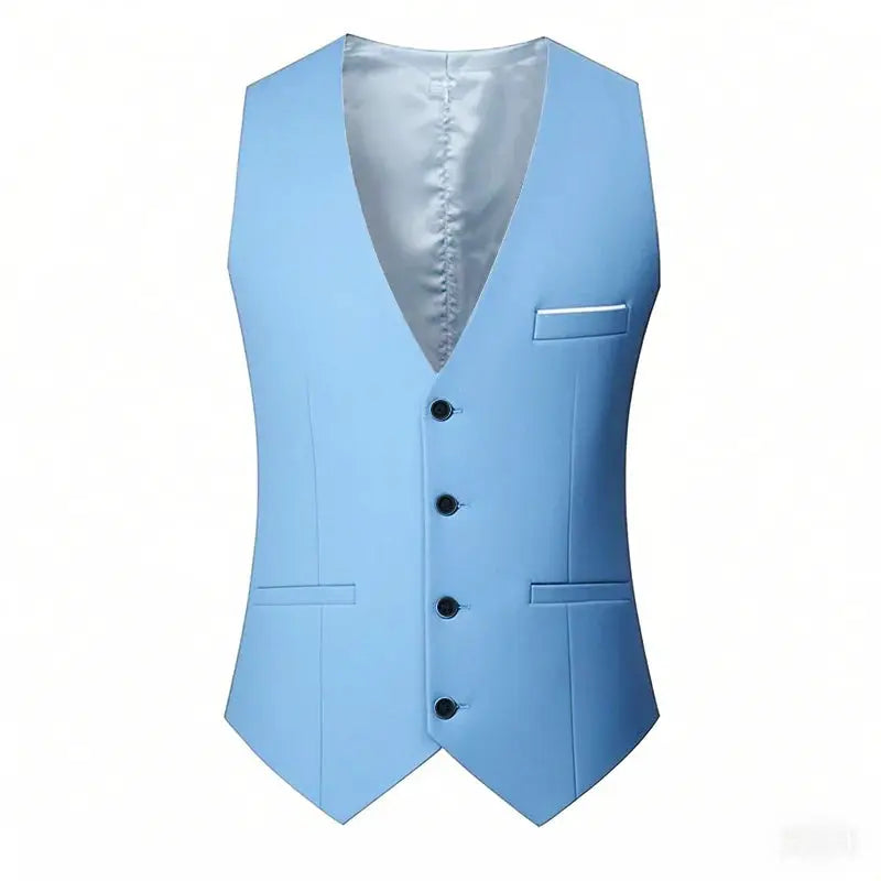 M 7XL Spring Summer Mens Suit Vest Sleeveless Adjustable Waist Single Breasted Solid Color Business Vest For Wedding