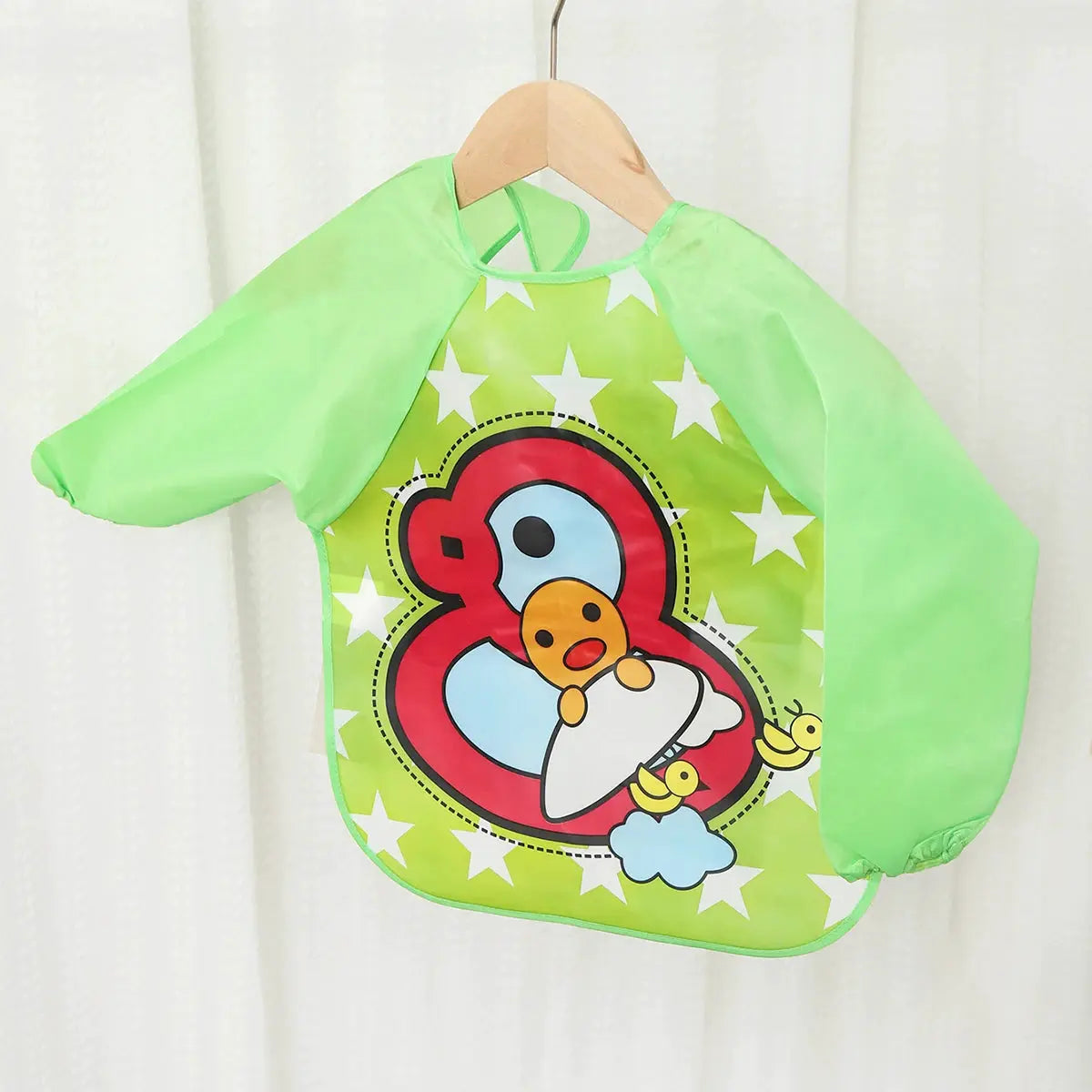 Waterproof EVA Full Sleeve Baby Bibs For Kids Long Sleeve Feeding Smock Apron Eating Breastplate Infant Clothing
