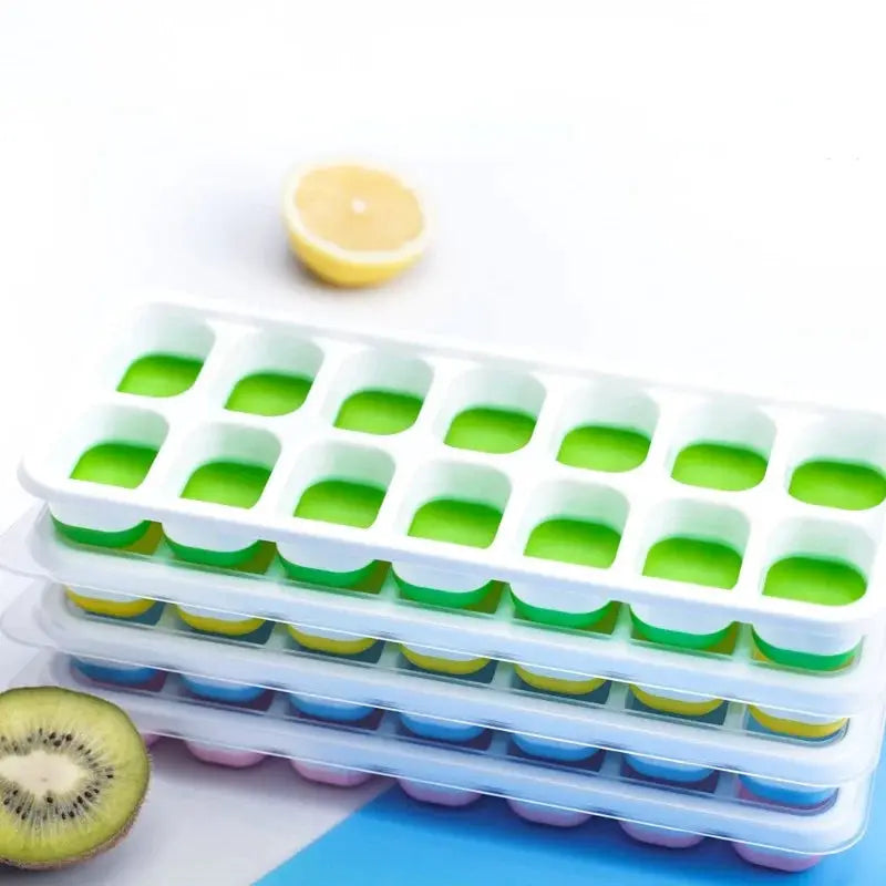 14 Grid Silicone Ice Cube Tray Square Mold Non Toxic Durable Ice Block Maker For Bars And Home Kitchen