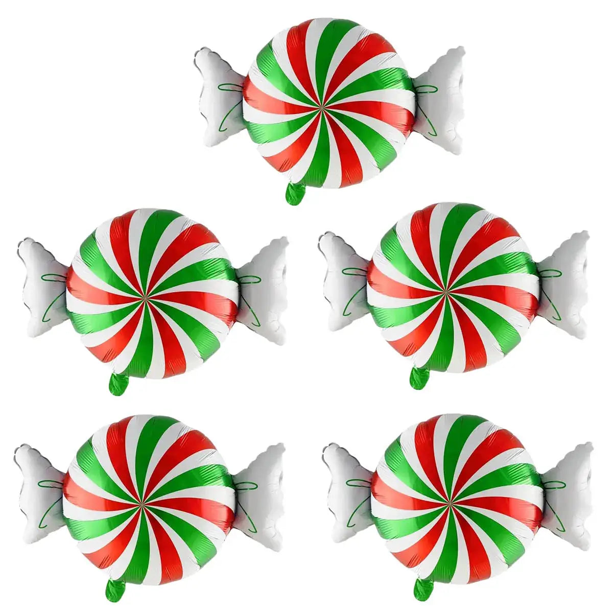 Red And Green Christmas Ball Foil Balloons 2 Pack Party Decorations For Home And Store