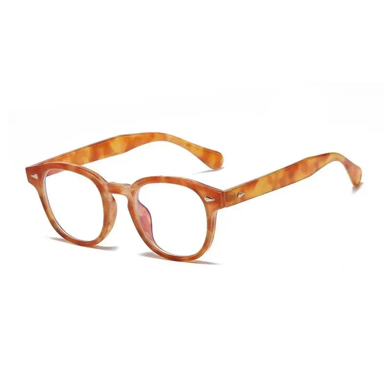 JNPCXI Retro Round Sunglasses With UV400 Protection Rivet Leopard Pattern Unisex Eyewear