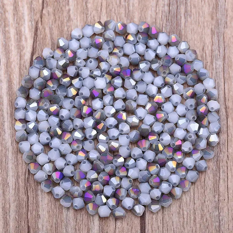 300Pcs Exquisite 4mm Bicone Crystal Beads for Jewelry Making Accessories 061-080
