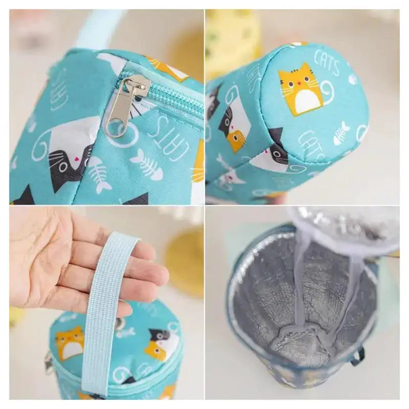 SipSaver Portable Milk Tea Tote Bag Insulated Keeps Drinks Hot On The Go With Durable Oxford Cloth