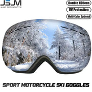 JSJM Double Layer Ski Goggles Anti Fog UV400 Protection For Men And Women Winter Snowboarding Snow Ski Goggles