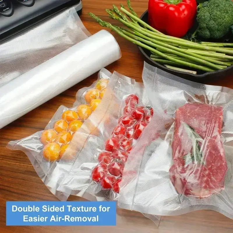 50 Pack Vacuum Sealer Bags Airtight Transparent Food Storage Bags For Meat Fruits And Vegetables