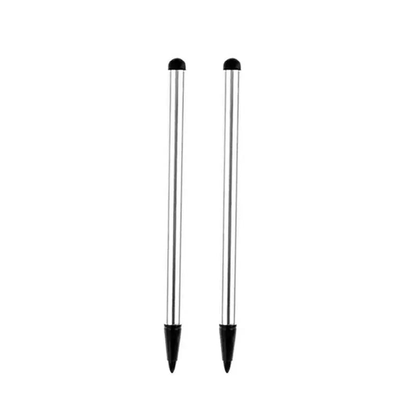 Simples Market universal dual-use screen stylus pens, stainless steel body with black tips, set of 2