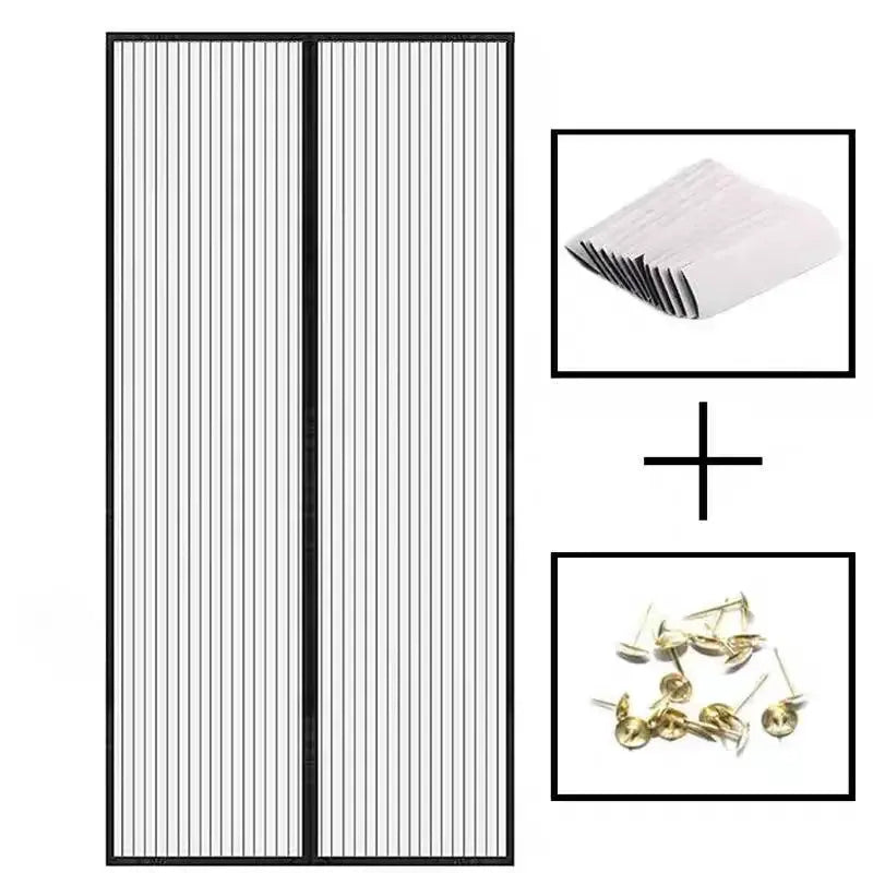 Window Mosquito Curtain Gauze Screen Magnetic Mesh Cover With Magnetic Fastener For Door And Home Ventilation