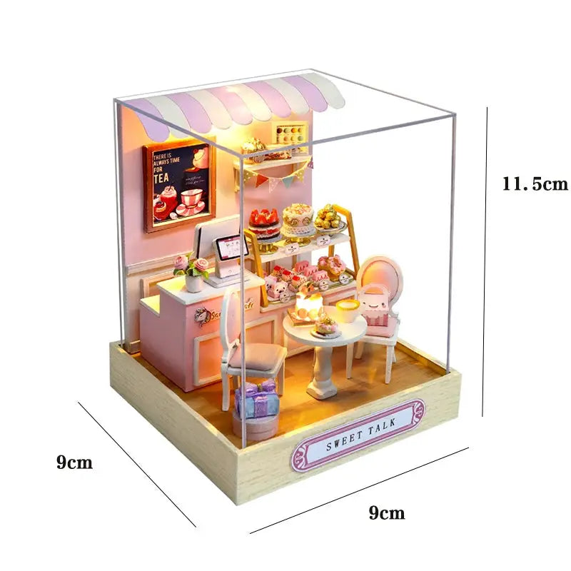 Wooden Miniature Doll House Kit DIY 3D Puzzle Building Model For Birthday Gifts And Home Decor Display