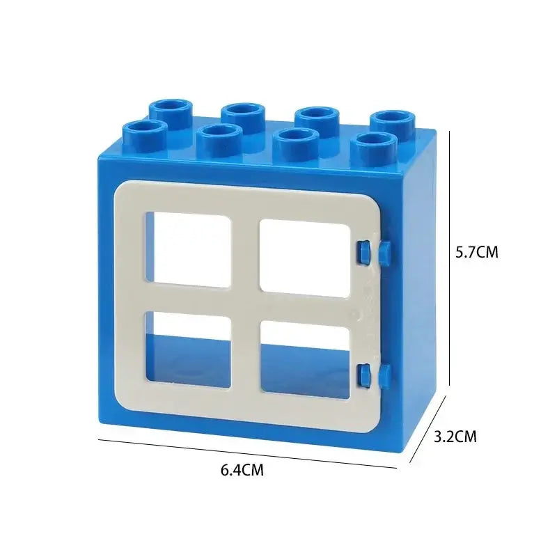 Big Building Blocks Houses Kit With Doors Windows Walls And Roof Compatible With Large Bricks Boys And Girls Toy Gifts