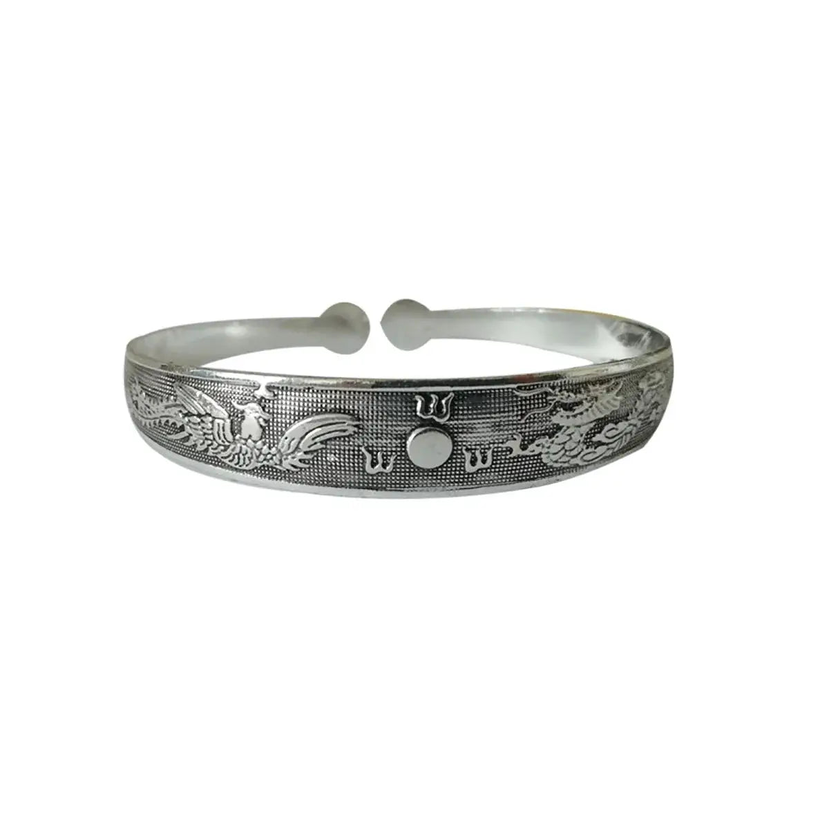 New Retro Tibetan Silver Cuff Bracelets With Carved Fish Elephant And Flower Motifs Vintage Gypsy Jewelry For Women
