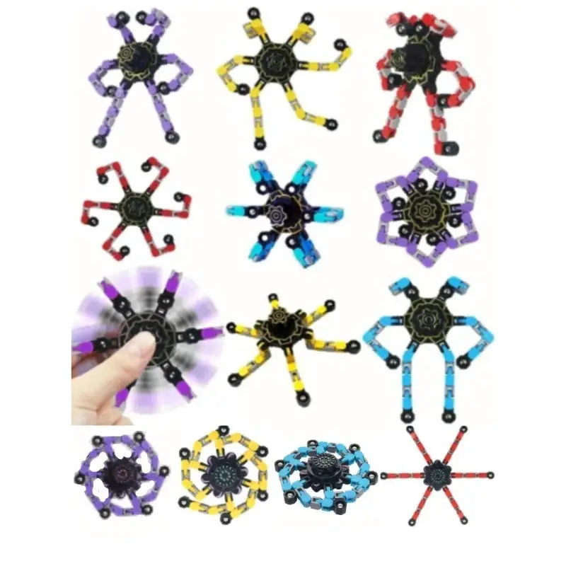 Finger Gyro Decompression Toy Rotator Transformable Fatigue Relief Stress Relief Gifts For Children And Adults