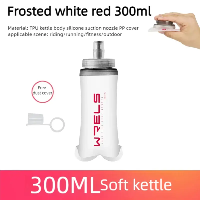 WRELS Collapsible Soft Flask BPA Free Water Bottle For Running Hiking Camping Travel Hydration