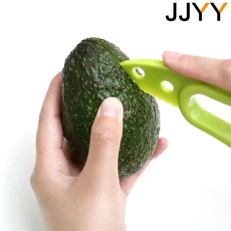 JJYY 3 In 1 Avocado Slicer Pitter Cutter Pulp Separator Plastic Knife Kitchen Tool