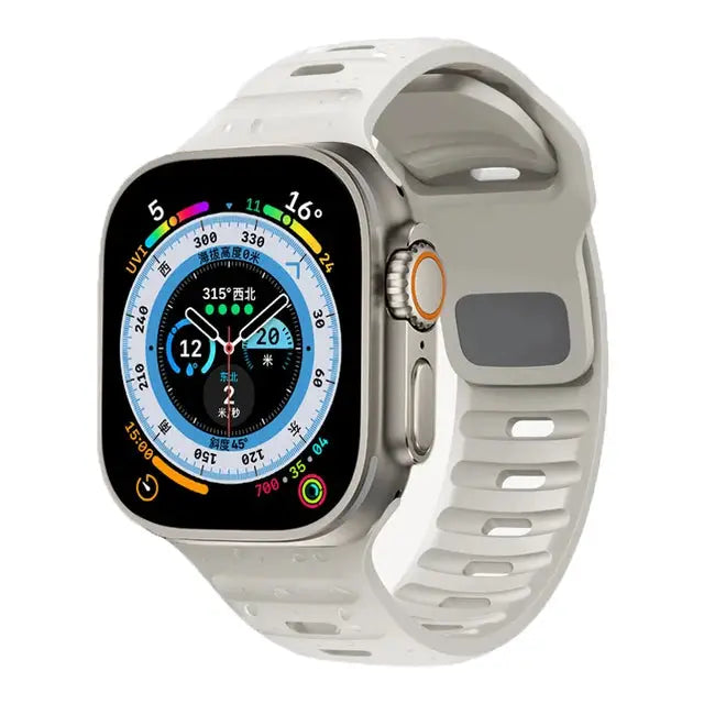 Strap For Apple Watch Band 49mm 44mm 45mm 41mm 40mm 42mm 38mm Soft Silicone sport Bracelet iwatch Serise 8 7 SE 6 5 9 Ultra 49mm