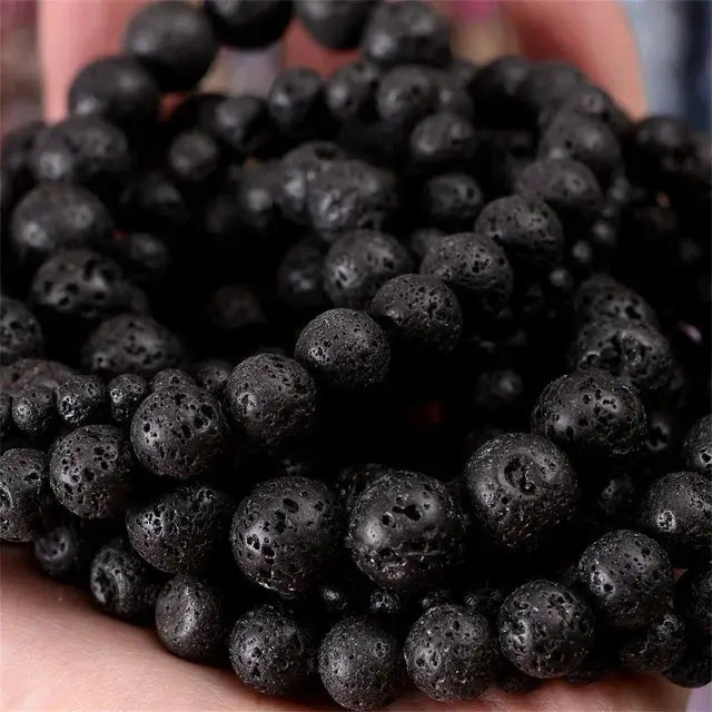 Natural Stone Beads Lava Jaspers Tiger Eye Quartz Agates Round Loose Beads 4 To 12mm For Jewelry Making DIY Bracelets