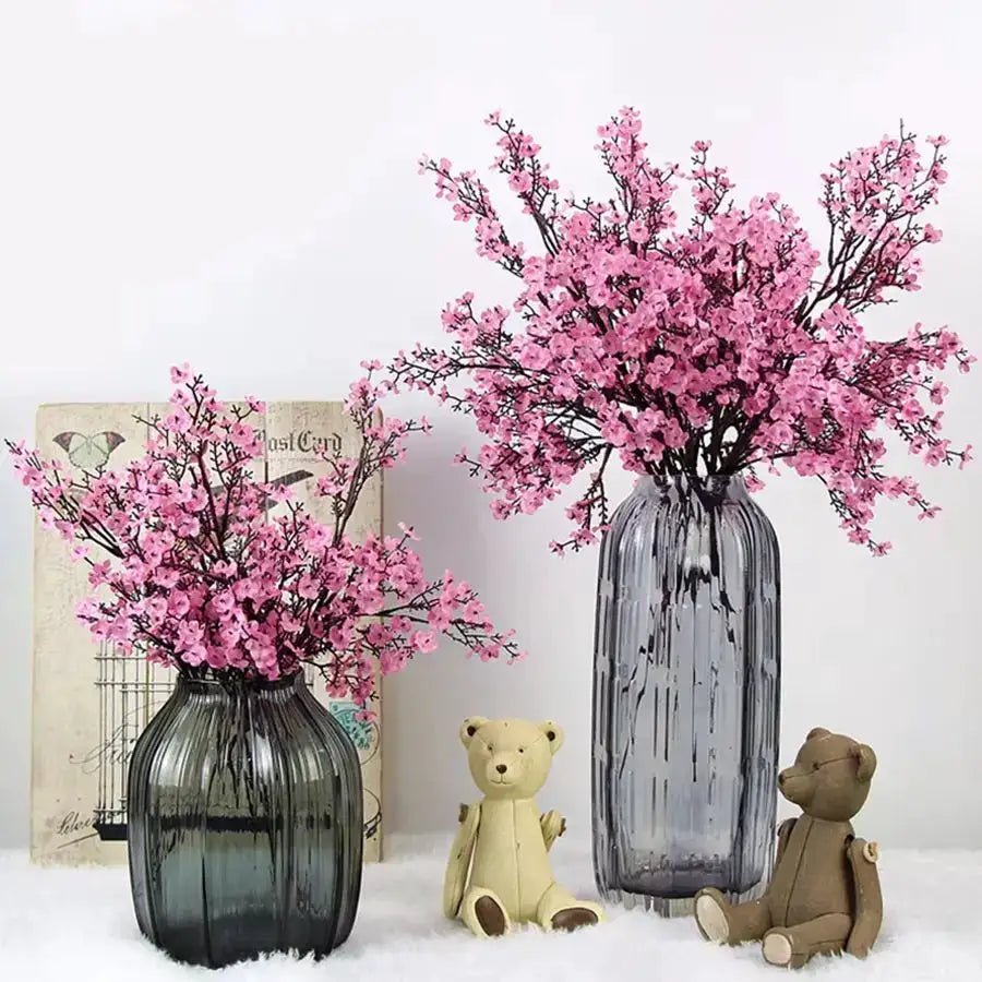Artificial Cherry Blossom Gypsophila Flowers Quarter Pack for DIY Wedding Bouquet Vases Home Decor Faux Branches - Simples Market