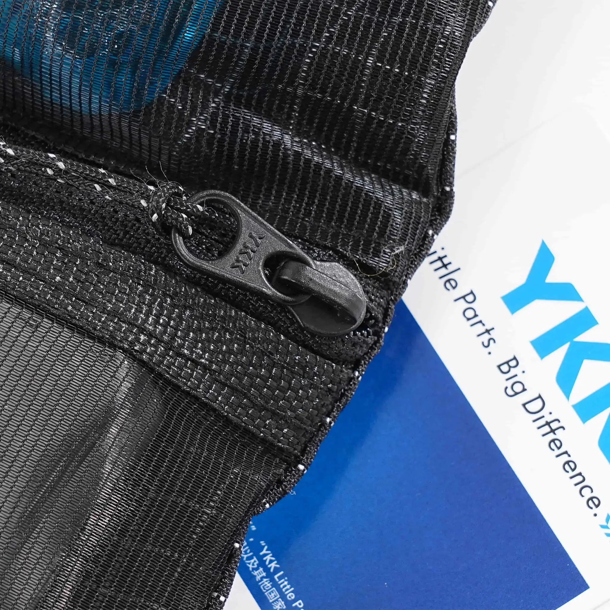 HODRGEAR Ultralight Toiletries Organizer with UHMWPE Gridstop, black roll-up mesh pouch and YKK zipper