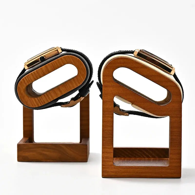 WoodTen Solid Wood Watches Display Stand Elegant Jewelry Organizer For Watches Necklaces Bracelets Bangles