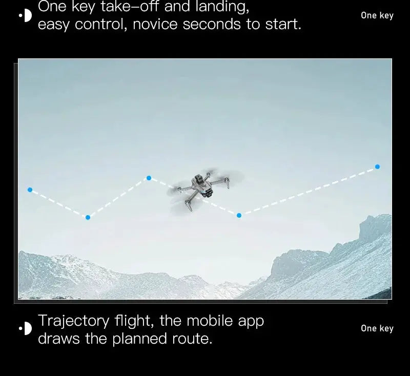 Lenovo SG901 MAX GPS drone in flight over snowy mountains