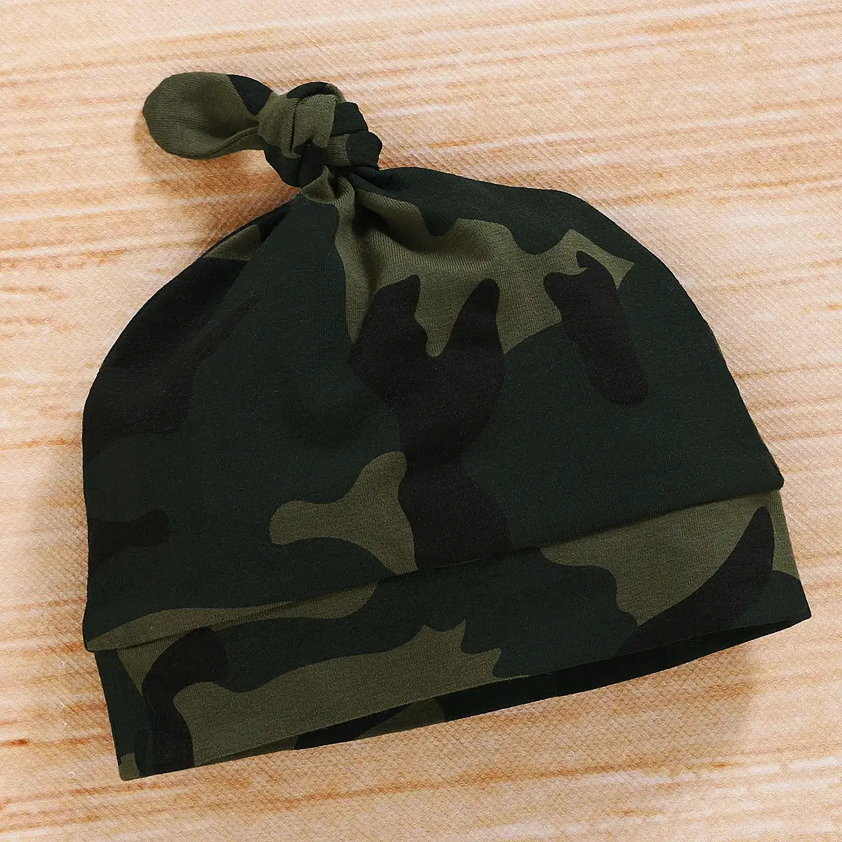 Baby Boy Summer 3 Piece Outfit Set Including Letter Print Short Sleeve Romper Camouflage Pants Hat 0 To 18 Months