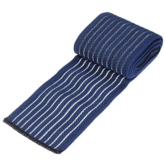 Simples Market blue striped high-elasticity compression bandage roll, 40–180 cm, for ankle, knee and wrist