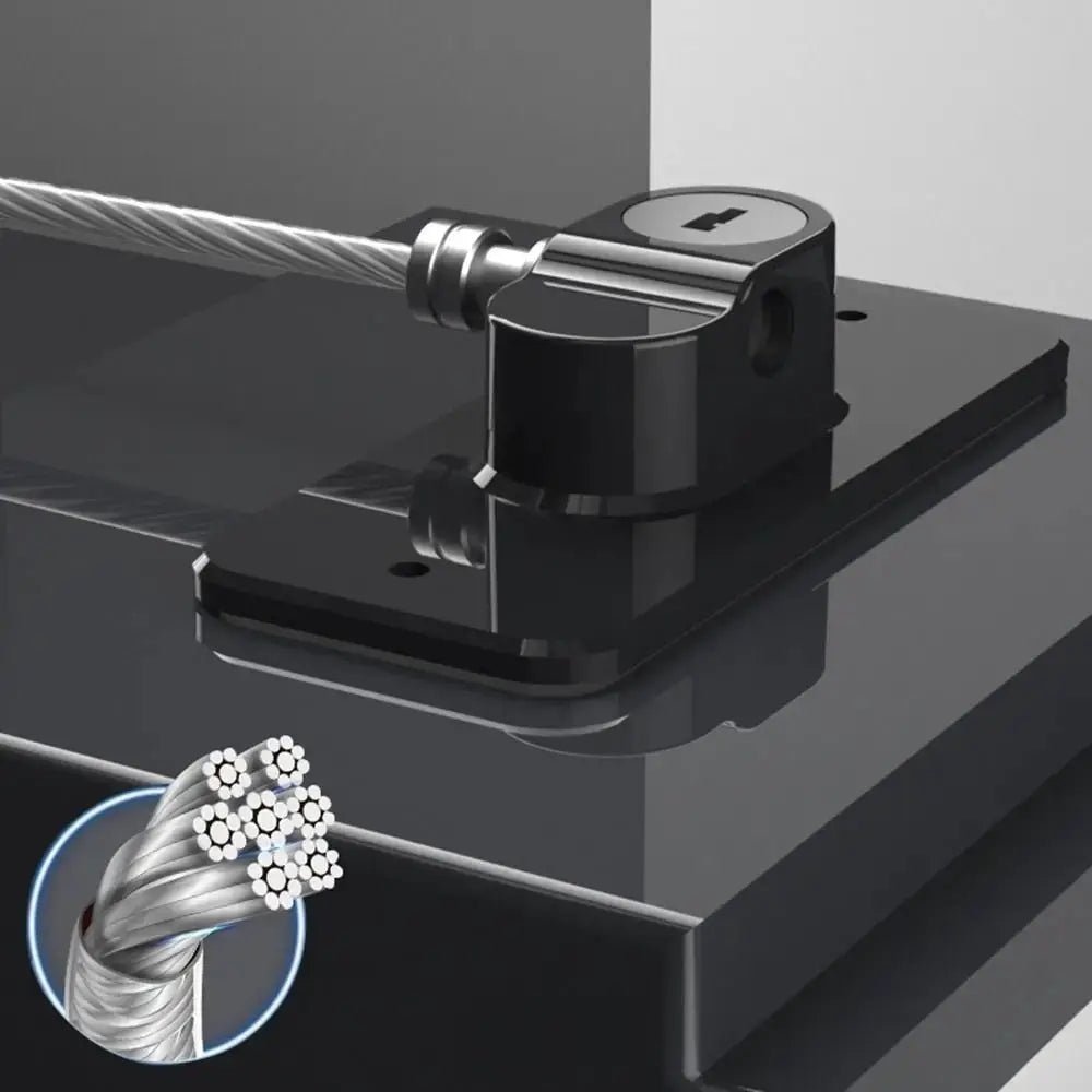 4/8-piece child safety window lock set with black clamp and steel cable