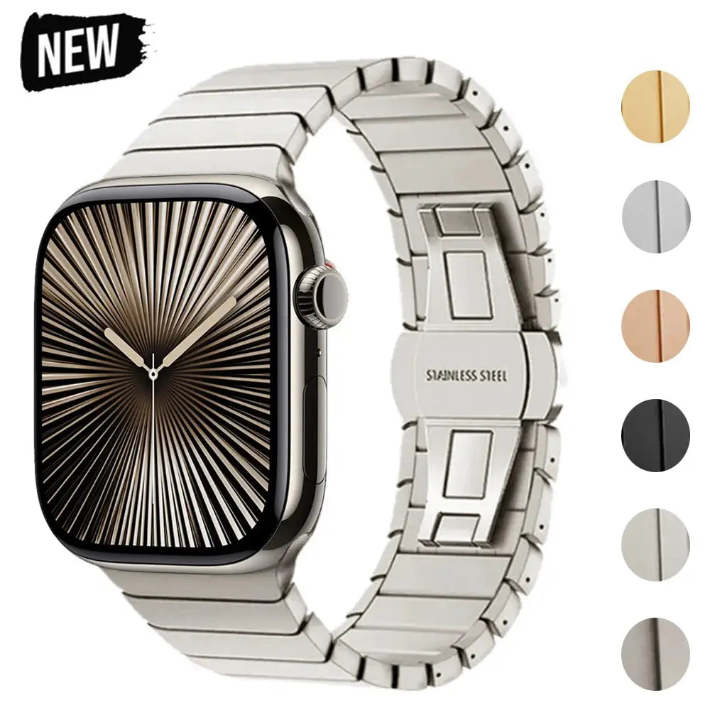 Metal Band For Apple Watch 46mm Strap Stainless Steel Watchband For Iwatch Series 11 10 Ultra 49mm 42/44/45/40mm Business Correa