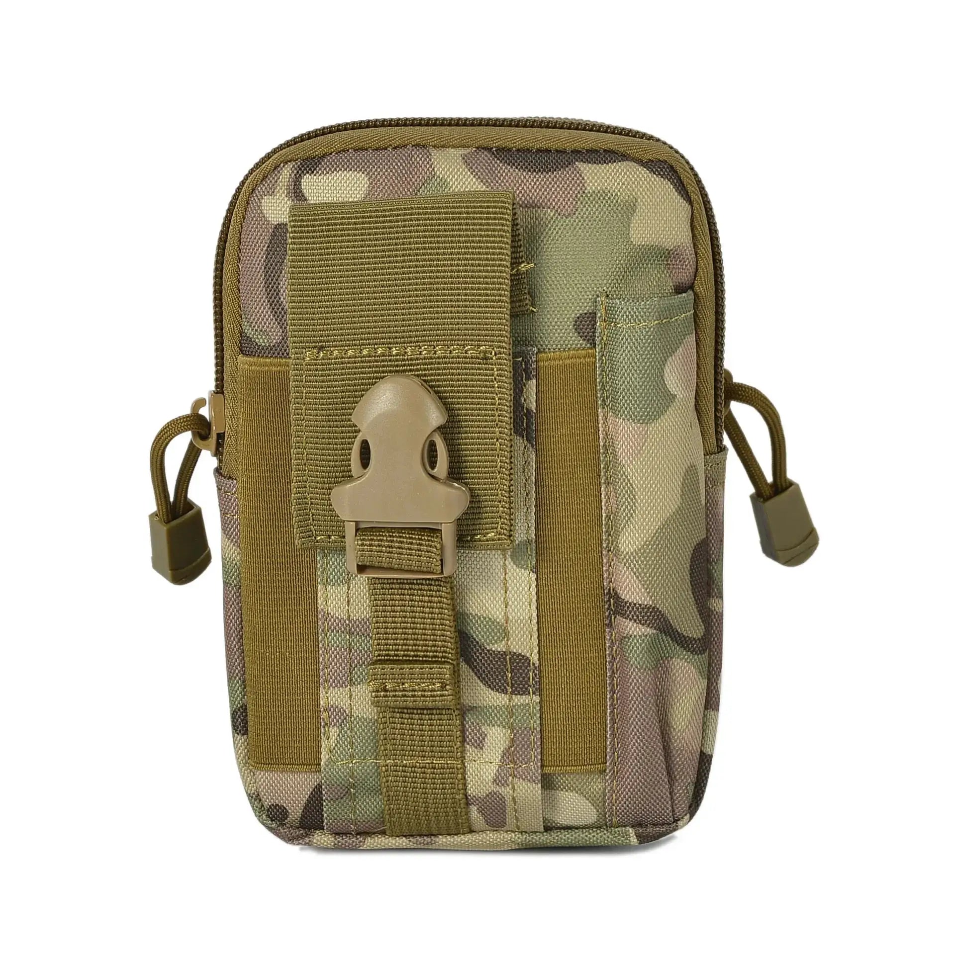 Leg waist pack belt bag in army camouflage, Simples Market, with MOLLE strap and front buckle