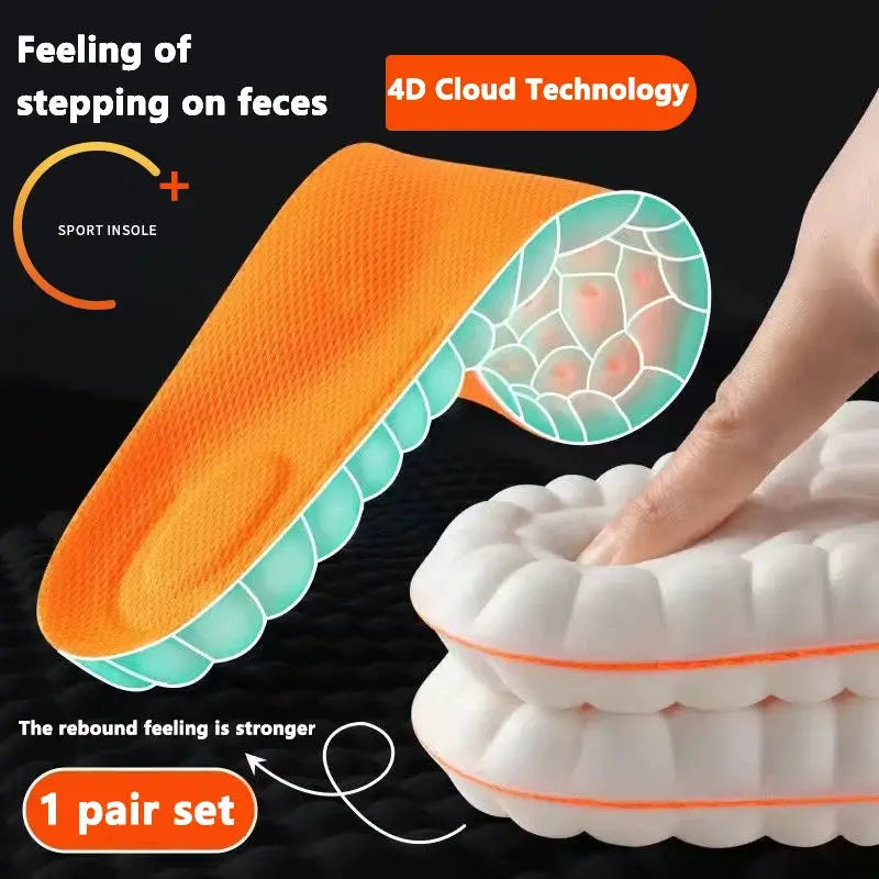 High Elasticity Sport Orthotic Insoles With Arch Support And Shock Absorption For Breathable Comfort And Odor Control