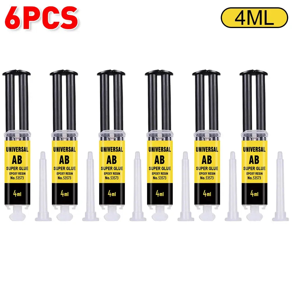 Two Part Epoxy Resin AB Glue Waterproof Fast Acting Adhesive For Wood Plastic Metal Glass Ceramic Repair Bonding