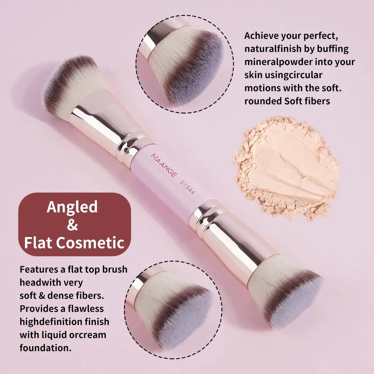 Maange 4 Piece Dual Ended Makeup Brush Set With Box For Beginners Travel Essentials Travel Ready