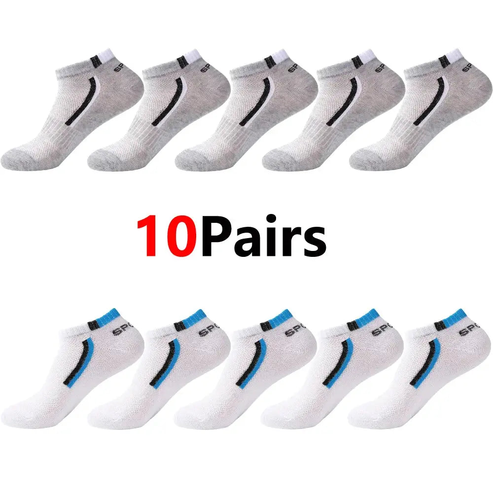Mens Anti Slip Ankle Boat Socks Five Pairs For Business And Sports Breathable Sweat Resistant Odor Resistant Comfortable