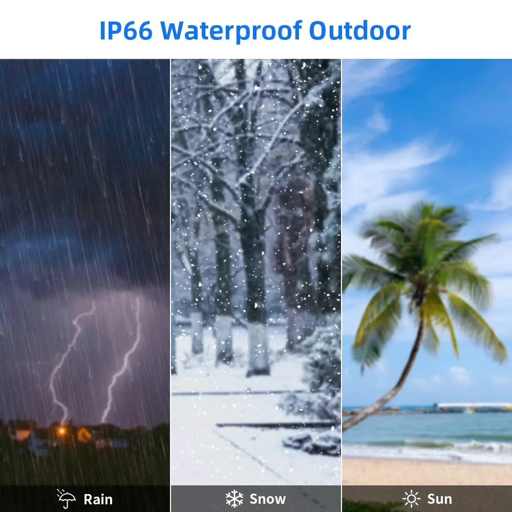 Hiseeu wireless IP camera for outdoor use; IP66 waterproof, 3.6mm lens, WiFi security camera by Simples Market