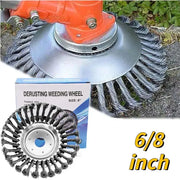 Universal Upgrade 6 To 8 Inch Weed Brush Cutter Head For Lawn Mower Grass Trimmer Steel Wire Wheel