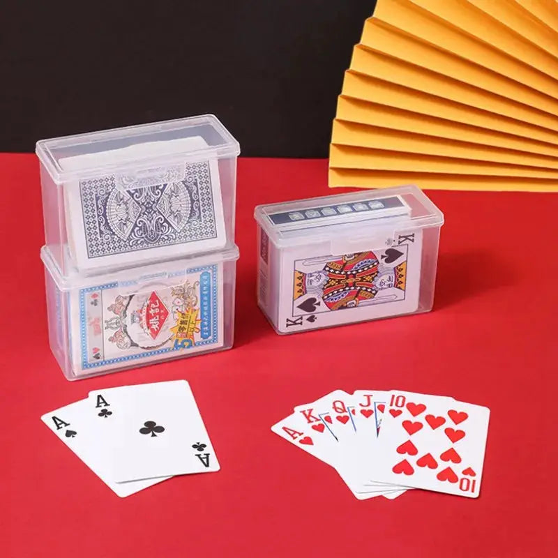 Transparent PP Card Storage Box For Playing Cards Stackable Plastic Card Case For Board Games And Poker