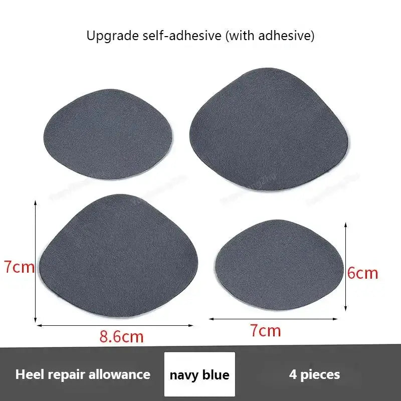 Shoe heel repair patches, navy blue, self-adhesive, 4 pieces (Simples Market)