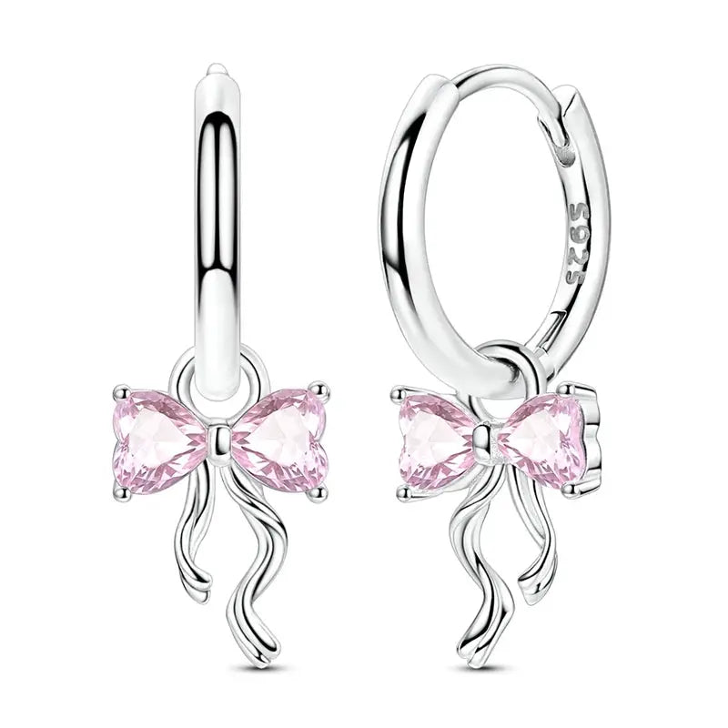 925 Sterling Silver Hoop Earrings Hypoallergenic Zirconia Hoops For Women Girls High Quality Fashion Jewelry