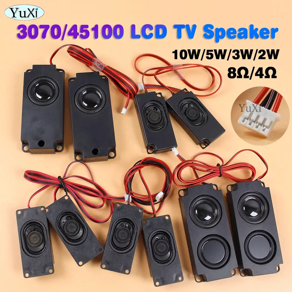 PC speakers YuXi, 1Pair black rectangular with red wires, 4Ohm/8Ohm