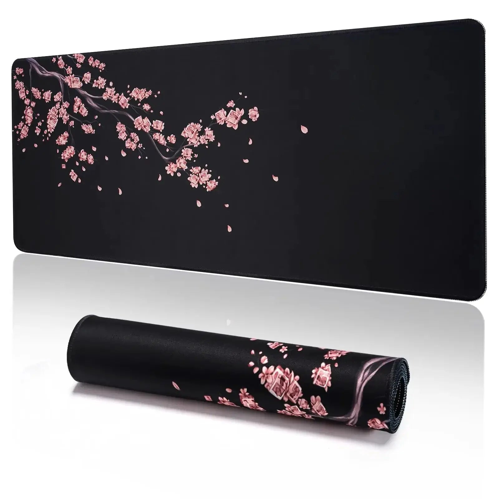 Large Extended Gaming Mouse Pad With Stitched Edges And Non Slip Rubber Base For Desk And Office Setup